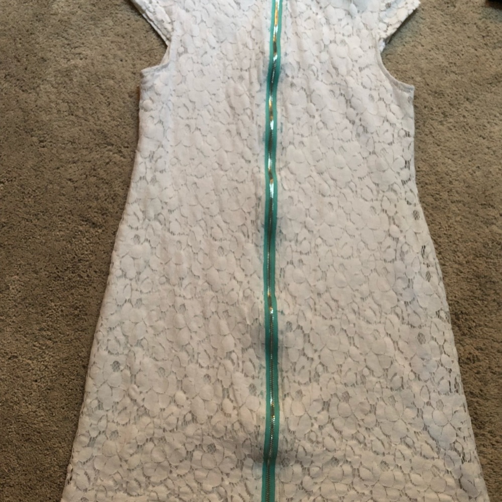 White laced floral dress
